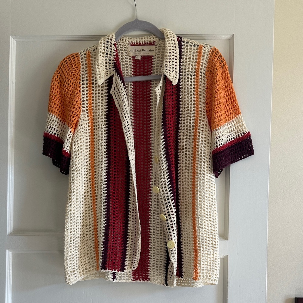 All That Remains Striped Crochet Top